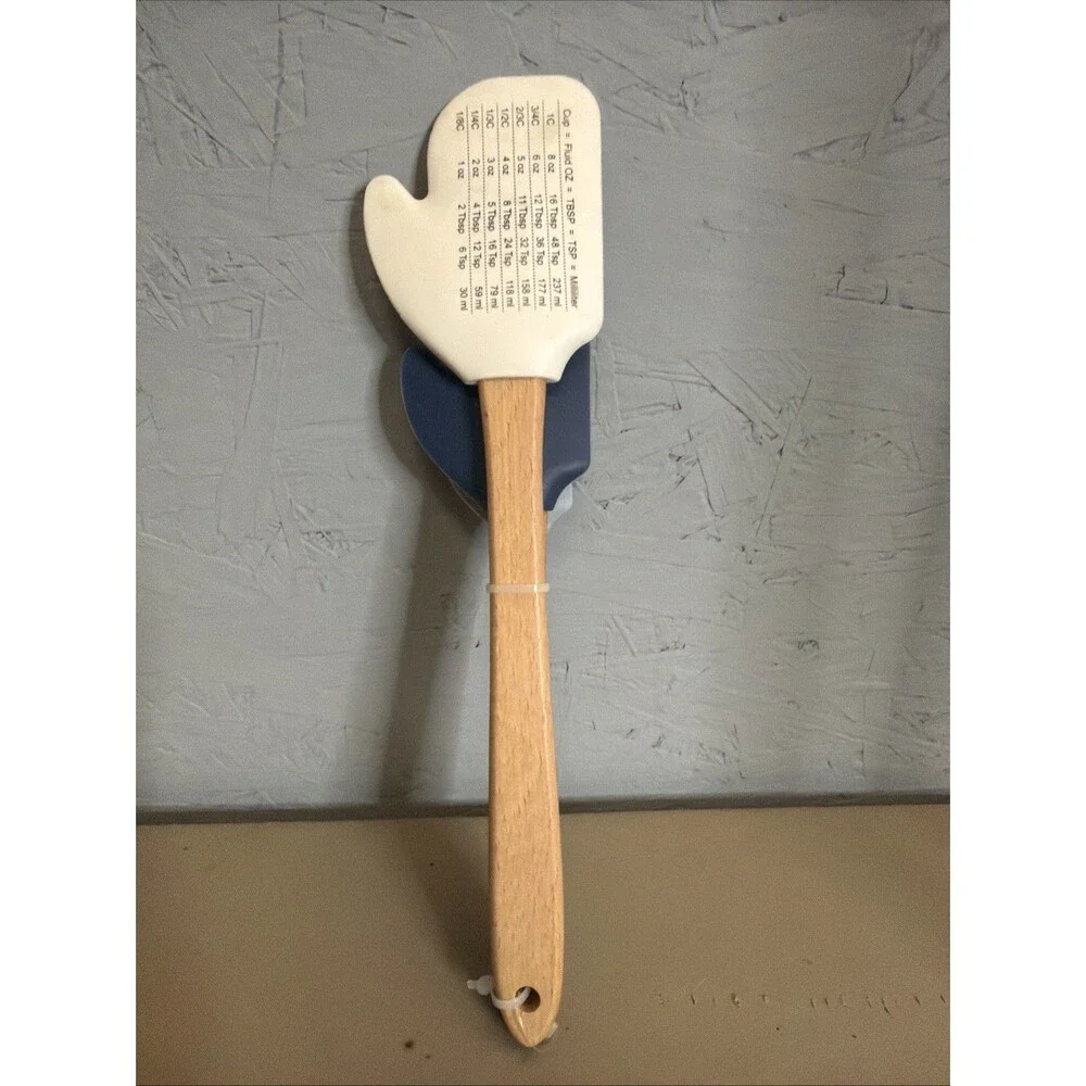CWC Christmas Holiday Spatulas Silicone Wood Lot Of 3- Gift Set!